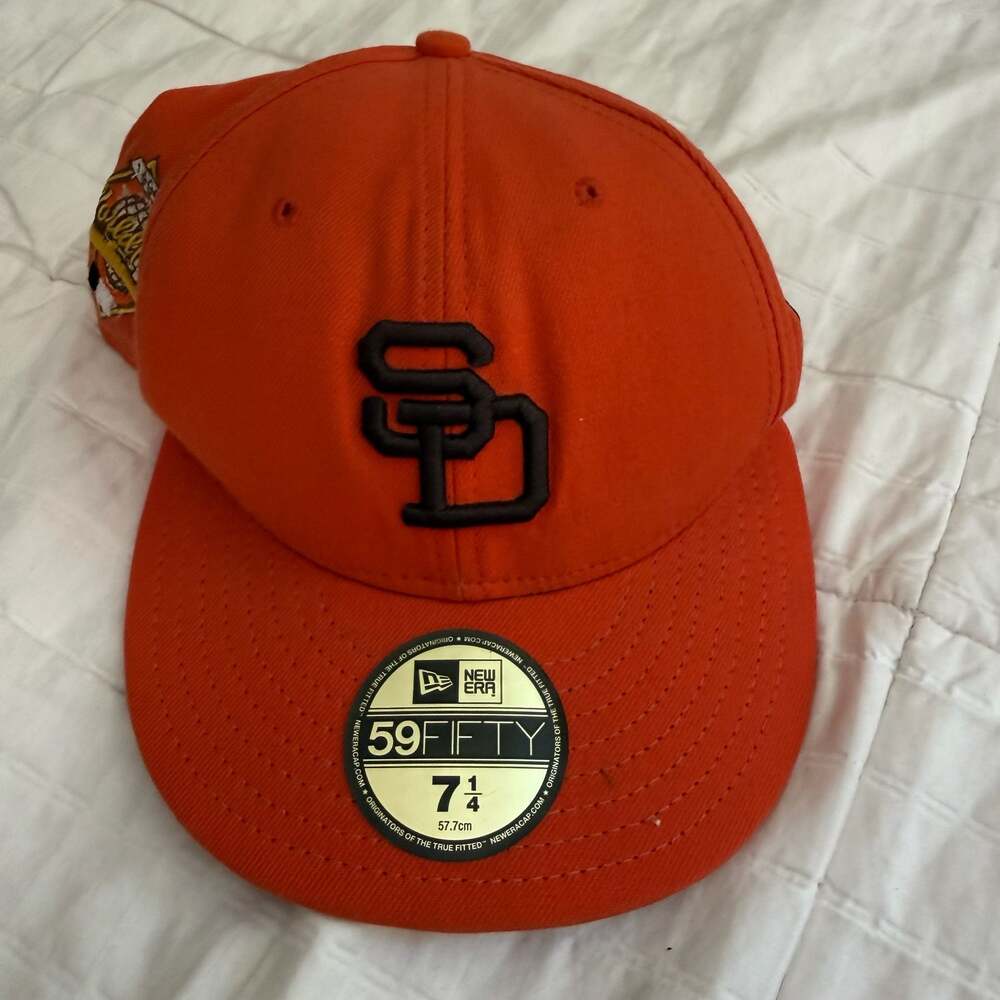 New Era San Diego Padres 59FIFTY Fitted Hat 1984 World Series Patch Cooperstown